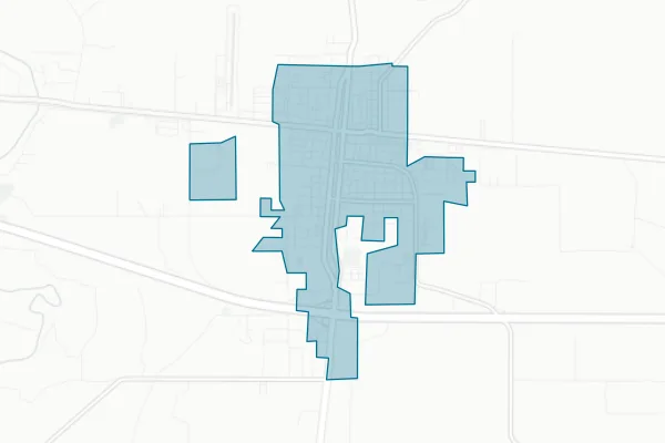Town of Rayville — detail map