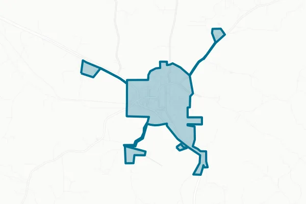 Town of Many — detail map