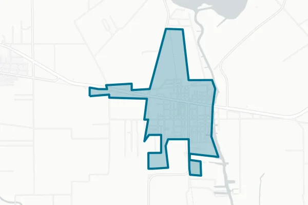 Town of Delcambre — detail map