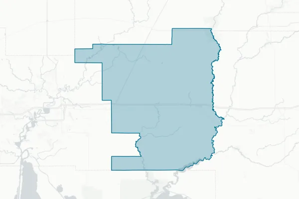 Jefferson Davis Parish Sheriff — detail map