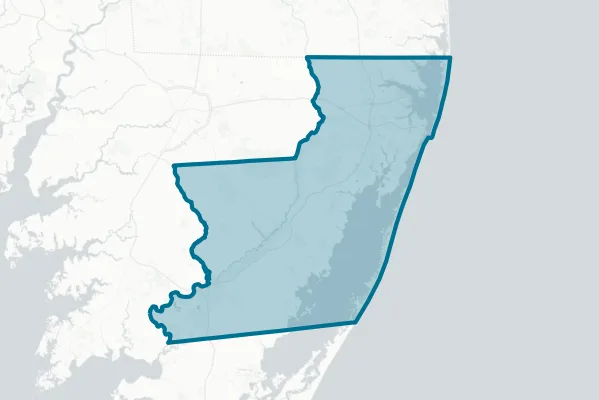 The Board of Education of Worcester County — detail map