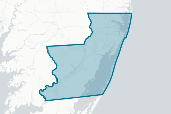 Worcester County Maryland — detail map