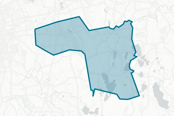 Town of Whitman — detail map