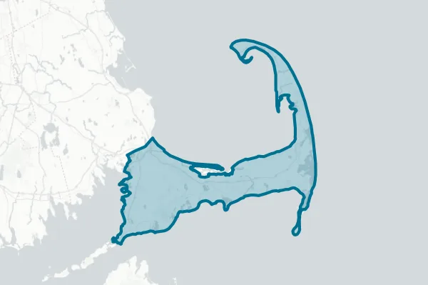 Cape Cod Regional Technical High School District — detail map