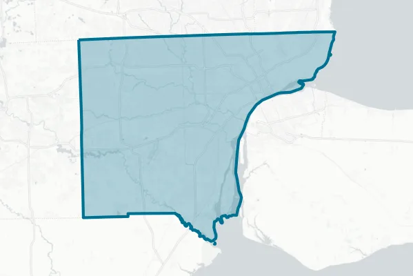 Charter County of Wayne — detail map