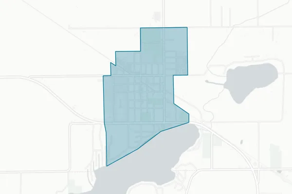 Village of Lake Odessa — detail map