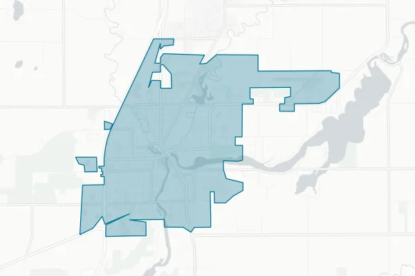 City of Three Rivers — detail map