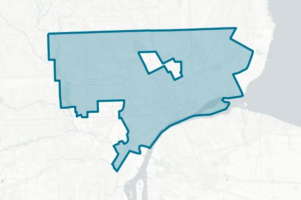 City of Detroit — detail map