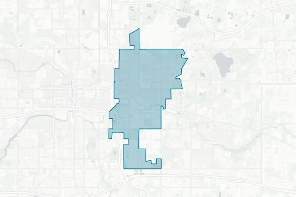 School District of the City of East Lansing — detail map