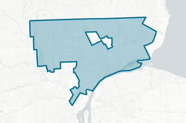 Detroit Public Schools Community District — detail map