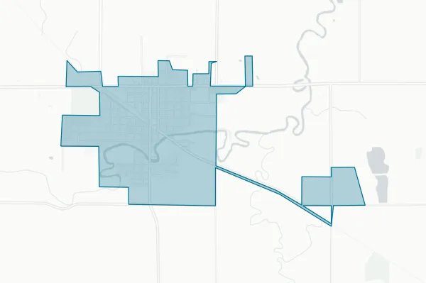 City of Dawson — detail map
