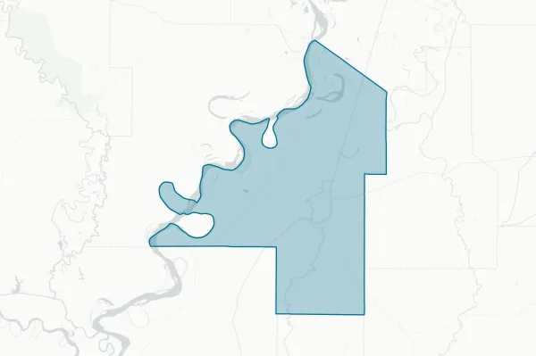 Coahoma County Mississippi — detail map
