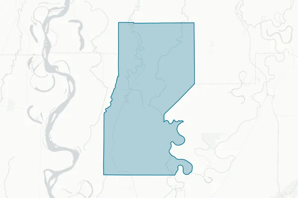 Sharkey County — detail map