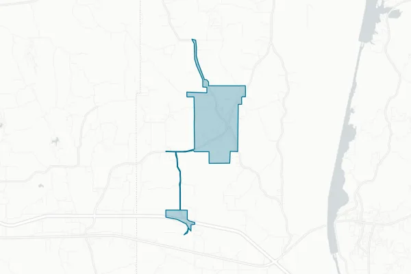 Town of Mantachie — detail map