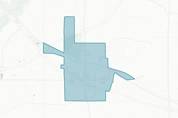 Town of Byhalia — detail map