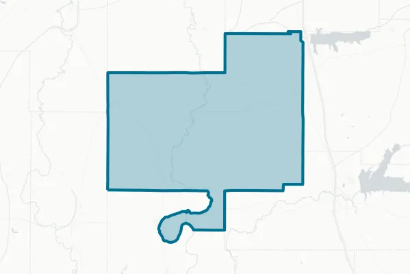 East Tallahatchie School District — detail map