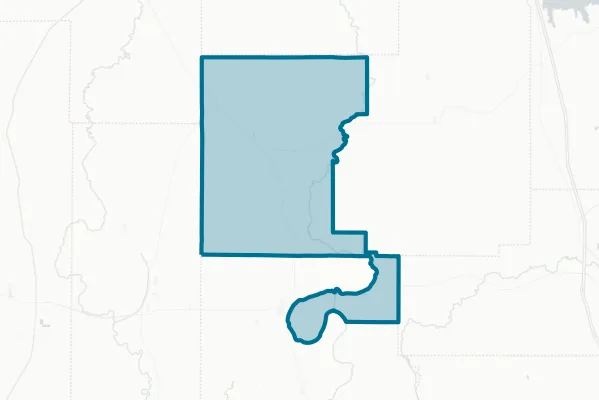 West Tallahatchie School District — detail map
