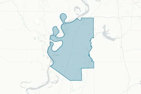 Tunica County School District — detail map