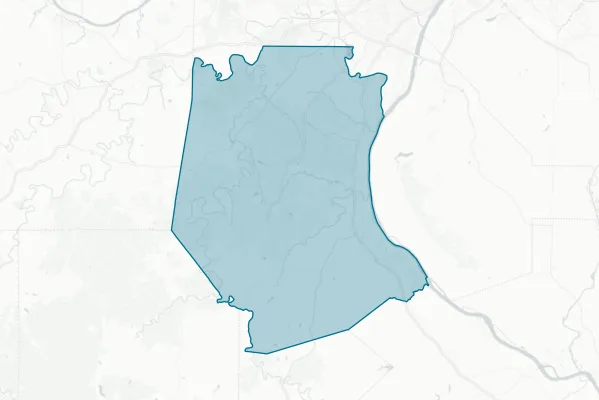 The County of Jefferson — detail map