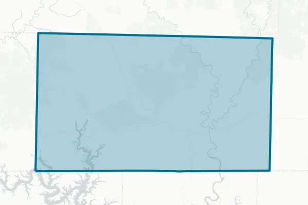Ozark County Missouri — detail map