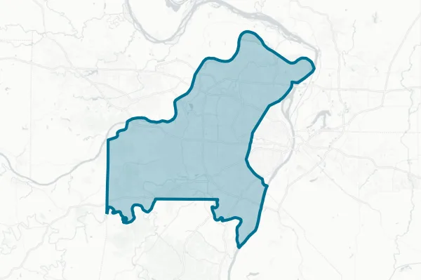 City of St. Louis — detail map