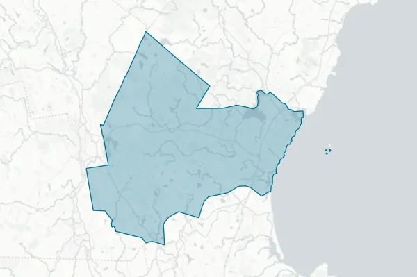 County of Rockingham. New Hampshire — detail map