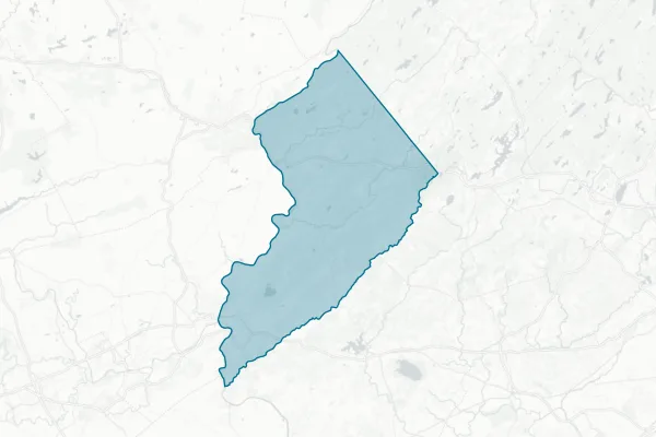 COUNTY OF HUNTERDON — detail map