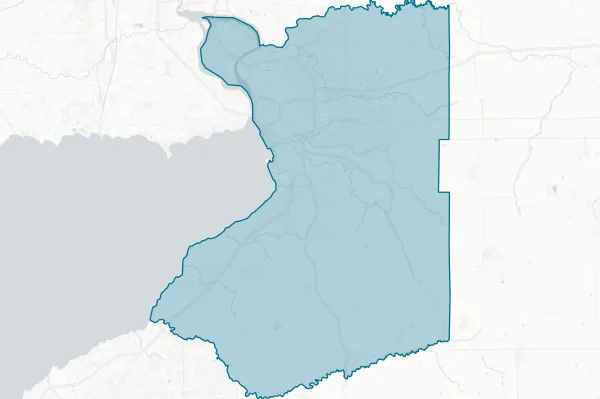 County of Erie — detail map
