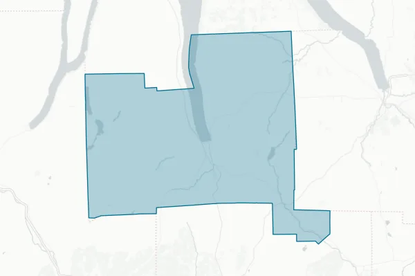 County of Schuyler — detail map