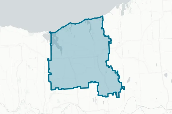 North Rose-Wolcott Central School District — detail map