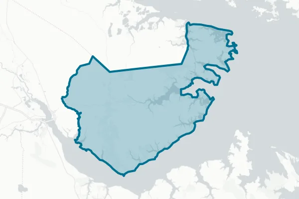 Pamlico County — detail map