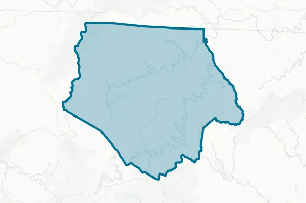 County of Ashe — detail map