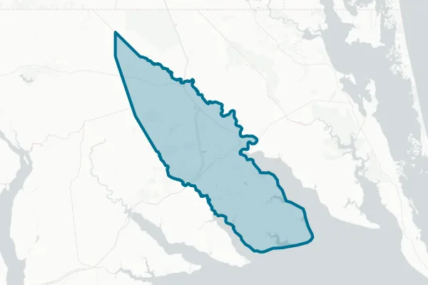 Pasquotank County — detail map