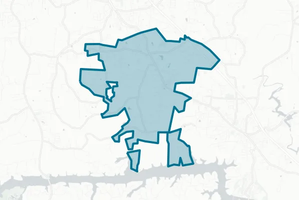 Town of Sawmills — detail map