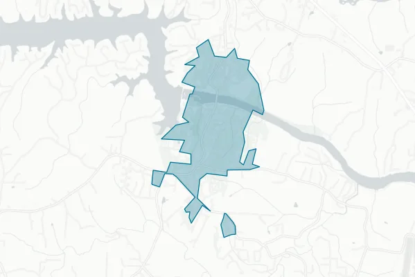 Town of Rhodhiss — detail map