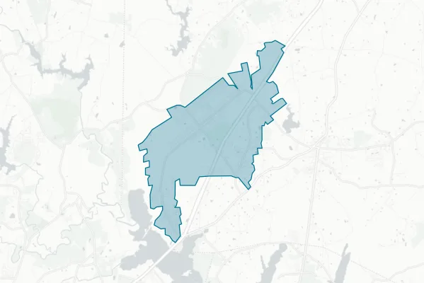 Town of Butner — detail map