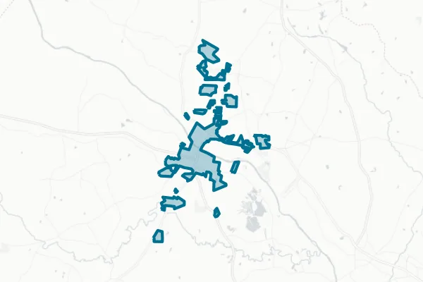 Town of Lillington — detail map