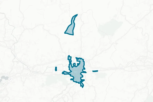 Town of Canton North Carolina — detail map