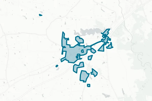 Town of Four Oaks — detail map