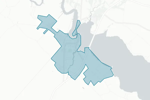 Town of Hertford — detail map