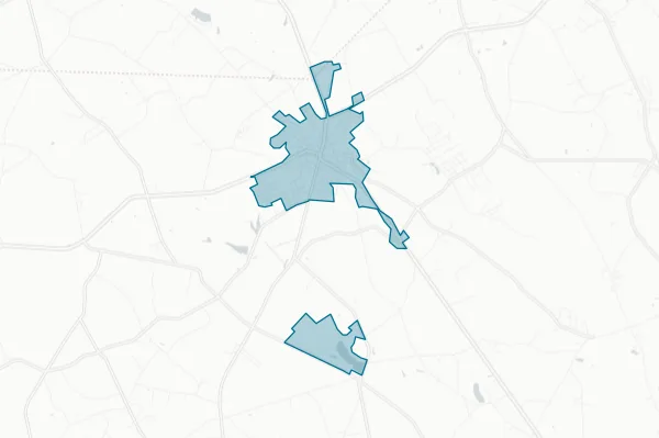 Town of Red Springs — detail map