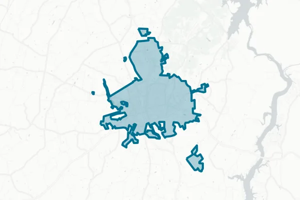 City of Albemarle — detail map