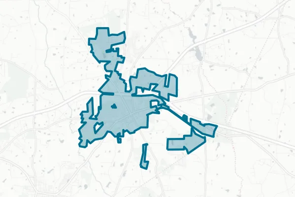 Town of Zebulon — detail map