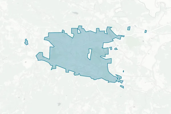 Town of Boone — detail map