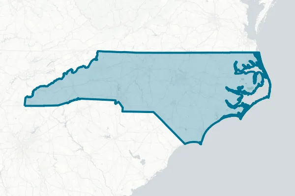 State of North Carolina — detail map