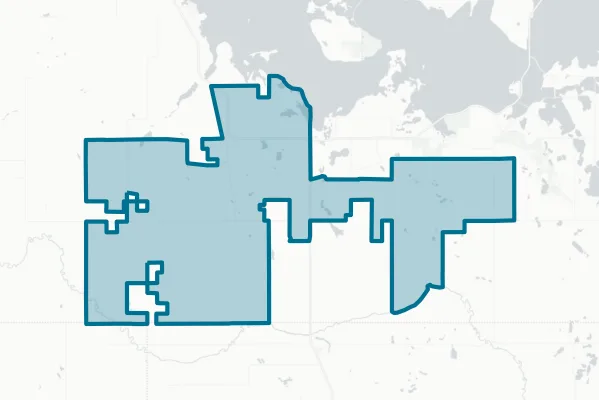 Oberon Public School District No. 16 — detail map