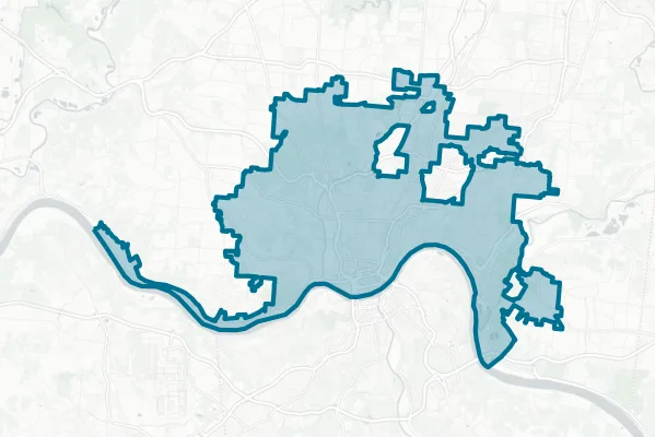 City of Cincinnati — detail map