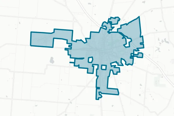 City of Bellefontaine — detail map