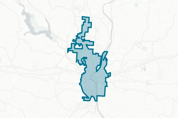 City of Zanesville — detail map