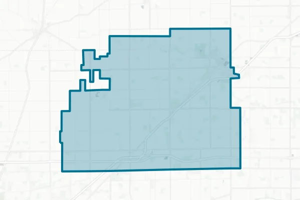 Bluffton Exempted Village School District — detail map